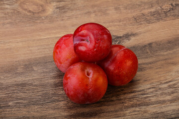 Ripe sweet tasty red plum