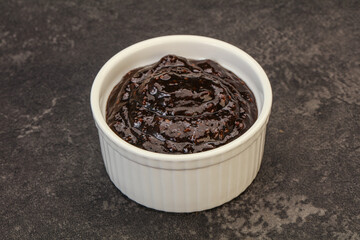 Black Pepper sauce in the bowl