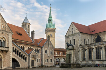 Medieval castle and cathedral in old German town