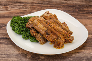 Stewed pork ribs with spices