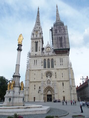 Fototapeta na wymiar Kathedrale von Zagreb, Kroation cathedral of zagreb, croatia