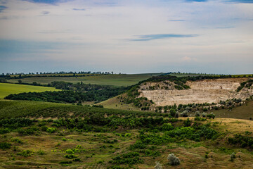 Moldova, summer 2020. Sand quarry in the village