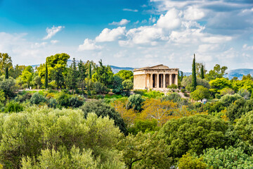 Fototapeta na wymiar Ancient Agora of Athens in Greece
