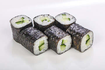Japanese traditional roll with cucumber