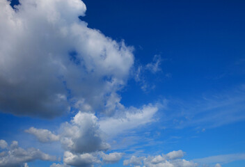 Sky with blue and white clouds on day light