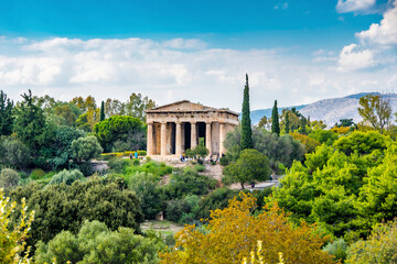 Fototapeta na wymiar Ancient Agora of Athens in Greece