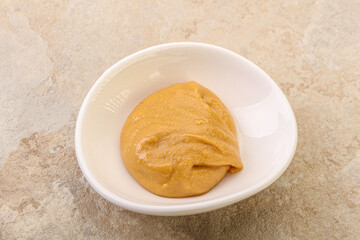Peanut butter in the bowl