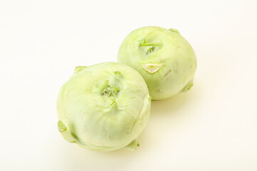 Vegan cuisine - raw kohlrabi cabbage