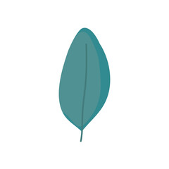 blue leaf icon, colorful design
