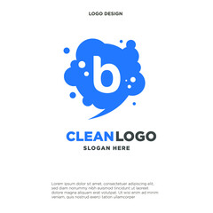 Letter B for Cleaning logo icon symbol Design. Cleaning service logo. Vector illustration logo template