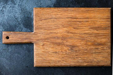 kitchen cutting board or serving dishes original form handmade product organic handmade craft on the table top view copy space for text food background rustic