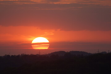 Sunset in Wuppertal. Germany