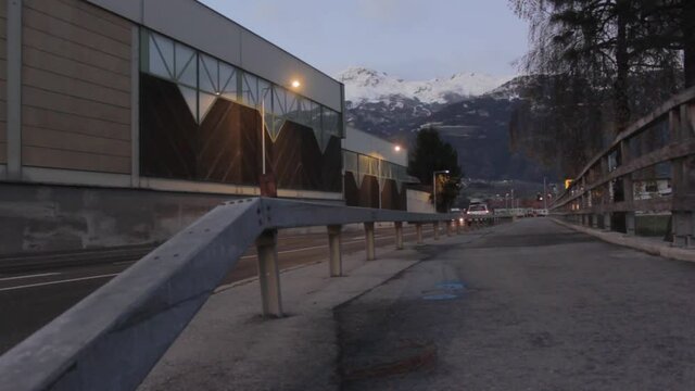 The main Road trough Lienz, a small city in Osttirol, Austria.