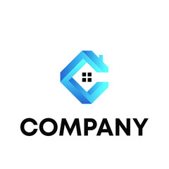 letter C with home logo