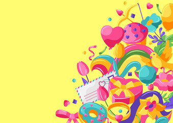 Happy Valentine Day greeting card.