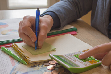 money on the table , Money and coin. business financial accounting