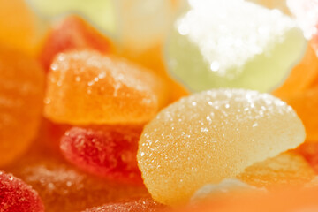 Marmalade candies of different colors