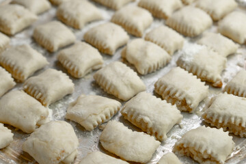 The process of making dough cookies