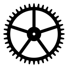 Gear wheel for forty teeth, icon. Vector illustration isolated on white background.