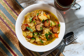 German Bratwurst Oktoberfest Stew