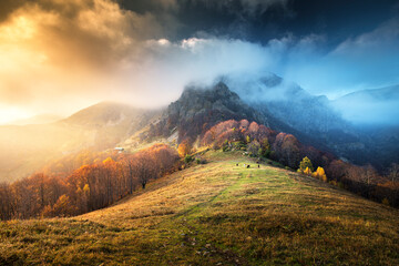 Sunset in the mountain