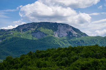 mountains and clouds