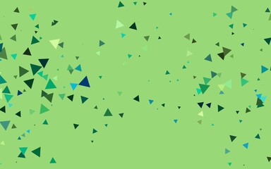 Light Green, Yellow vector texture in triangular style.