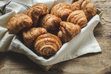 French Homemade fresh croissants