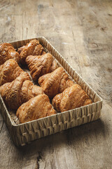 French Homemade fresh croissants