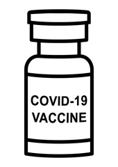 gz954 GrafikZeichnung - english: Healthcare concept - Coronavirus, Corona Virus COVID-19, vaccine ampoule icon. - bottle / vial - vaccines sign - simple isolated template - DIN A4 xxl g10006