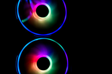 Colorful RGB Led Lights of Gaming Computer Cooler Fan