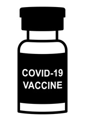 gz955 GrafikZeichnung - english: Healthcare concept - Coronavirus, Corona Virus COVID-19, vaccine ampoule icon. - bottle / vial - vaccines sign - simple isolated template - DIN A4 xxl g10007