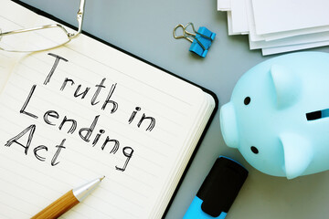 Truth in Lending Act is shown on the business photo using the text