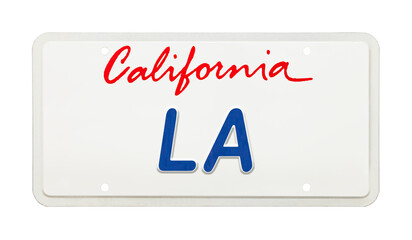 California LA License Plate