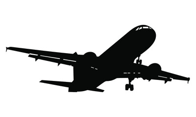 silhouette of an airplane in flight