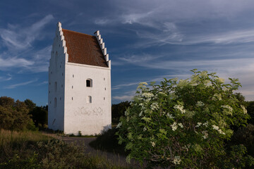famous silted church in Skagen Denmark
