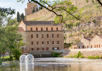 .Girlfriends having fun in the water.