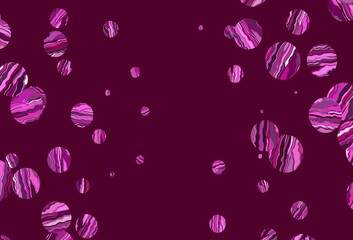 Light pink vector pattern with spheres.