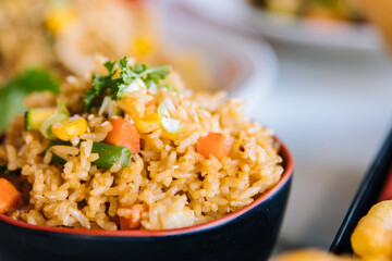 Close up chinese fried rice