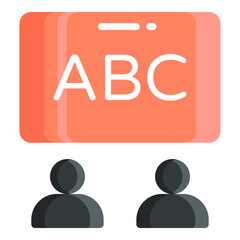 classroom flat icon, school and education icon