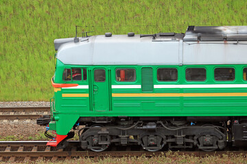 locomotive waiting for a green signal	