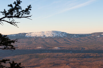 sunset in the mountains