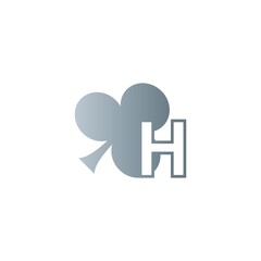 Letter H logo combined with shamrock icon design