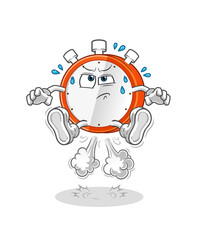  alarm clock fart jumping illustration. character vector