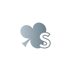 Fototapeta na wymiar Letter S logo combined with shamrock icon design