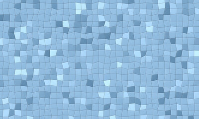 irregular square tile mosaic in blue tones.