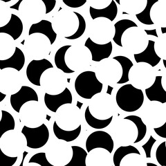 Figures, circles pattern. Circular forms seamless ornament. Geometric motif. Rounds background. Circle, ring shapes wallpaper. Rings backdrop. Digital paper, textile print, abstract. Vector work.