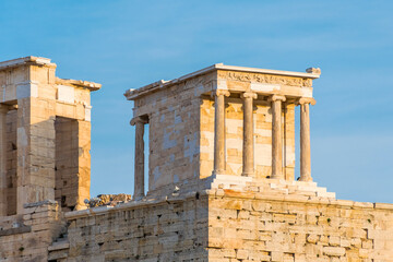 Fototapeta premium Athena Nike Temple on Acropolis Hill of Athens