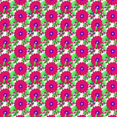 Pink flower pattern design for print design and background