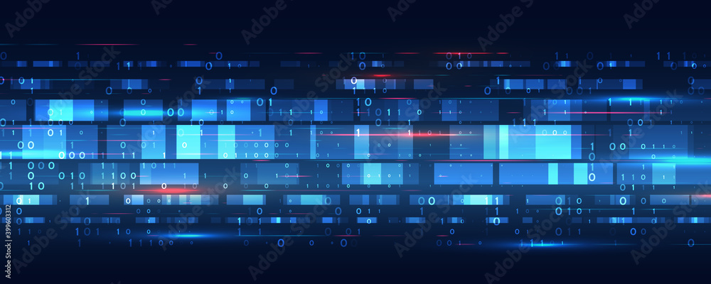 Aufkleber Cyber Security for business and internet project. Abstract futuristic background. Hi-tech business presentation. Big data concept.